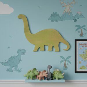 Green Brachiosaurus Dinosaur Wood Wall Decoration Home Decor Kids Room